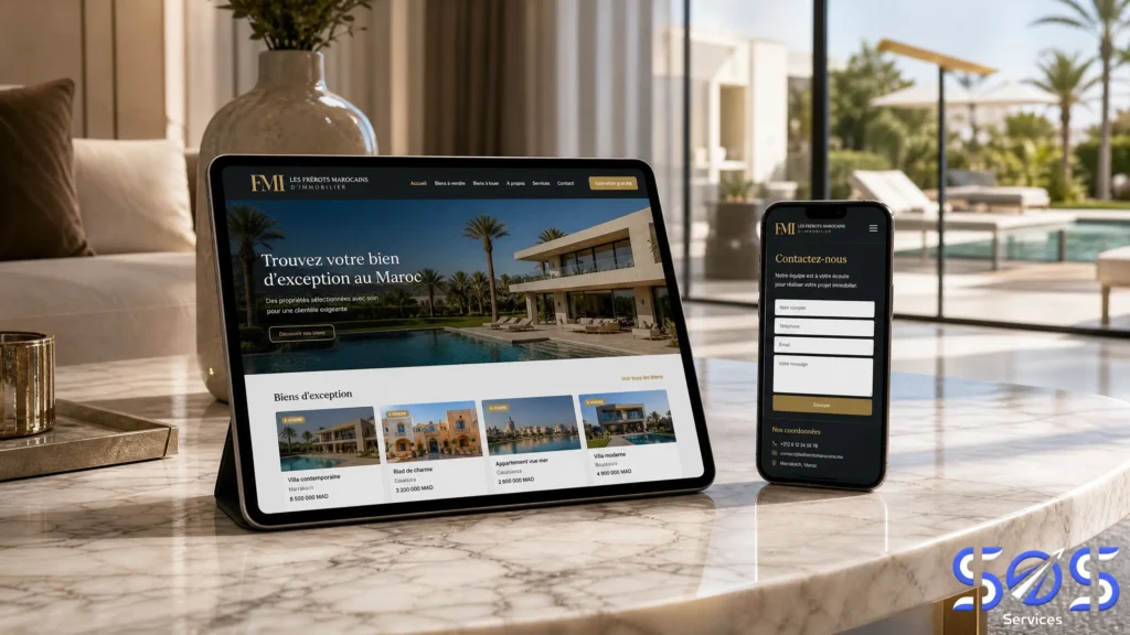 Site Web Immobilier Premium — FMI Marrakech FMI — Agence immobilière premium Marrakech